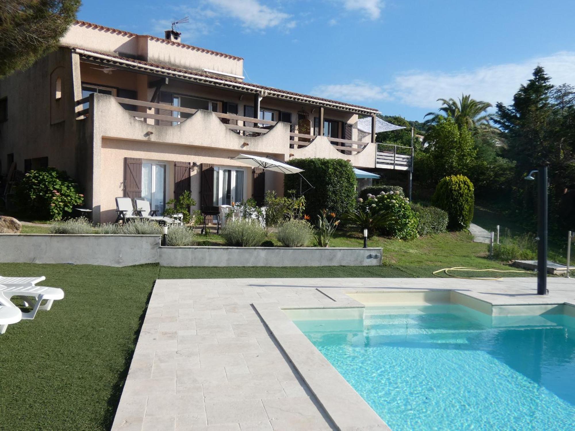 Corsicadream Arone Superbe Appartement Dans Villa, Vue Panoramique Mer, Piscine, Proche Porticcio Pietrosella Exterior photo